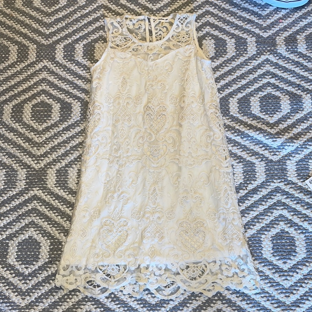 Girls size 12 lace dress and turquoise dress bundle